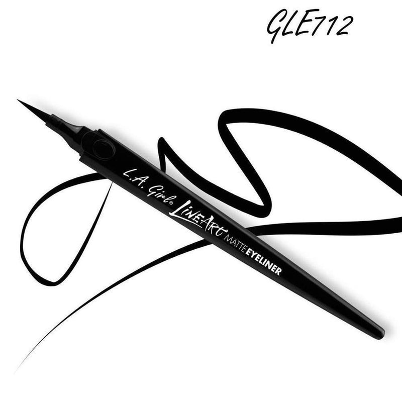 L. A. Girl Line Art Matte Eyeliner - GLE712 Intense Black-L. A. Girl-EYES-Eyeliner-NZOutlet