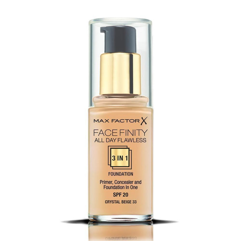 Max Factor 3 In 1 Flawless Facefinity Foundation - 33 Crystal-Max Factor-FACE-Foundation-NZOutlet