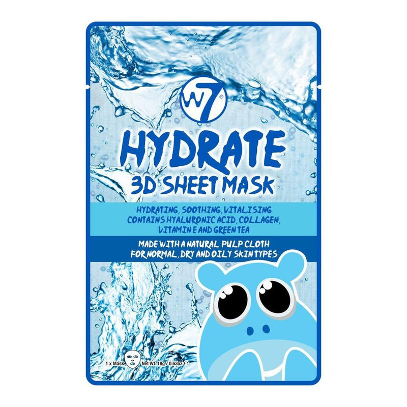 W7 Hydrate 3D Sheet Mask-W7-SKIN-Face Mask-NZOutlet